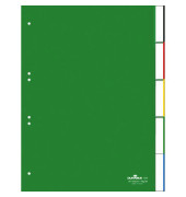 Kunststoffregister 6220-05 blanko A4 0,12mm grüne Fenstertaben zum wechseln 5-teilig