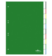 Kunststoffregister 6221-05 blanko A4 0,12mm grüne Fenstertaben zum wechseln 10-teilig