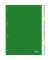 Kunststoffregister 6221-05 blanko A4 0,12mm grüne Fenstertaben zum wechseln 10-teilig