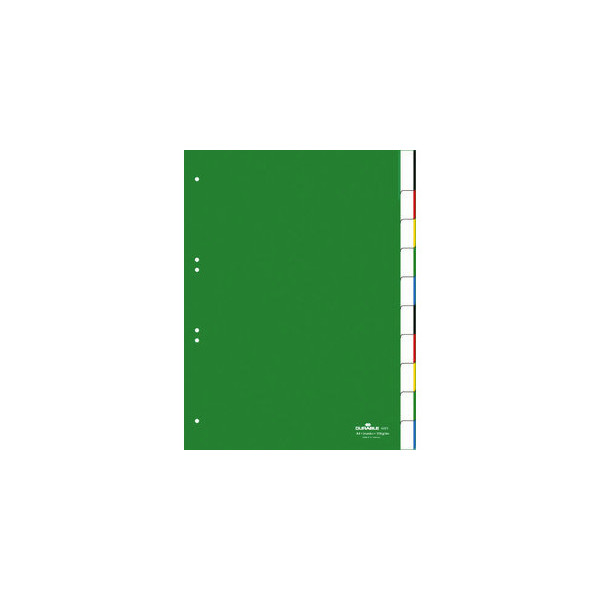 Durable Kunststoffregister 6221 05, 10-teilig blanko, A4, 120µm, transparente Fenstertaben, 10-teilig 4005546620145 Durable
