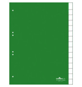 Kunststoffregister 6222-05 blanko A4 0,12mm grüne Fenstertaben zum wechseln 15-teilig