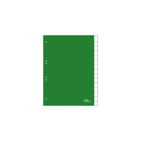 Durable Kunststoffregister 6222 05, 15-teilig blanko, A4, 120µm, transparente Fenstertaben, 15-teilig 4005546620183 Durable