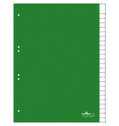 Kunststoffregister 6224-05 blanko A4 0,12mm grüne Fenstertaben zum wechseln 25-teilig