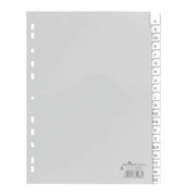Kunststoffregister 6401 10, 20-teilig blanko, A4, 120µm, transparente Fenstertaben, 20-teilig