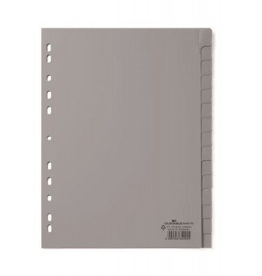 Kunststoffregister 6442 10, 15-teilig blanko, A4, 120µm, transparente Fenstertaben, 5-teilig