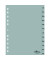 Kunststoffregister 651410, Jan bis Dez, A4, 120&micro;m, graue Taben, 12-teilig