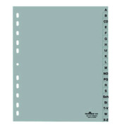 Kunststoffregister 6520 10 652010, A bis Z, A4+, 120µm, graue Taben, 20-teilig