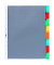 Kunststoffregister 663119, 8-teilig blanko, A4+, 120µm, farbige Fenstertaben, 8-teilig