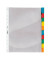 Kunststoffregister 663219, 10-teilig blanko, A4+, 120µm, farbige Fenstertaben, 10-teilig