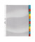 Kunststoffregister 663319, 12-teilig blanko, A4+, 120µm, farbige Fenstertaben, 12-teilig