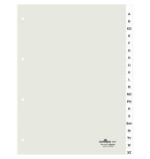 Kunststoffregister 6800 19, 20-teilig blanko, A4, 120µm, transparente Fenstertaben, 20-teilig