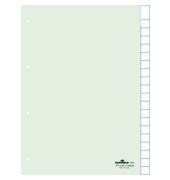Kunststoffregister 6823 19, 20-teilig blanko, A4, 120µm, transparente Fenstertaben, 20-teilig
