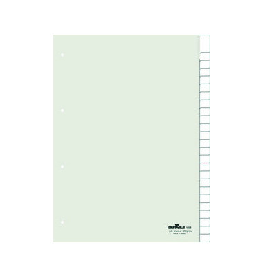 Kunststoffregister 6824 19, 25-teilig blanko, A4, 120&micro;m, transparente Fenstertaben, 25-teilig