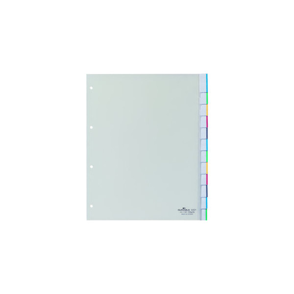 25 Stück Durable Kunststoffregister 683119, 10-teilig blanko, A4+, 120µm, transparente Fenstertaben, 10-teilig 4005546640266 Durable