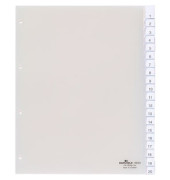 Kunststoffregister 683319, 20-teilig blanko, A4+, 120µm, transparente Fenstertaben, 20-teilig