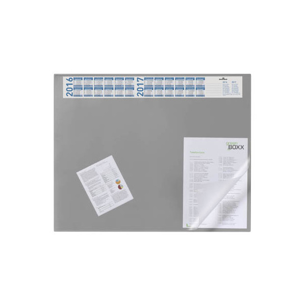 4005546710655 - Schreibunterlage 7204-10 mit Kalenderstreifen grau 65x52cm Kunststoff 4005546710655 Durable