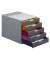 Schubladenbox Varicolor 7605-27 grau/bunt 5 Schubladen geschlossen