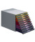 Schubladenbox Varicolor 7610-27 grau/bunt 10 Schubladen geschlossen