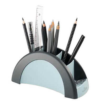 Schreibgeräteköcher PENHOLDER m.5 Fächer schwarz 205x80x90mm Schreibgeräteköcher PENHOLDER m.5 Fächer schwarz 205x80x90mm