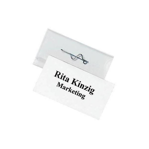 4005546810065 - - Namensschild 60 x 30 mm (b x h) Wellennadel transparent 100 St Pack Befestigungstechnik Wellennadel