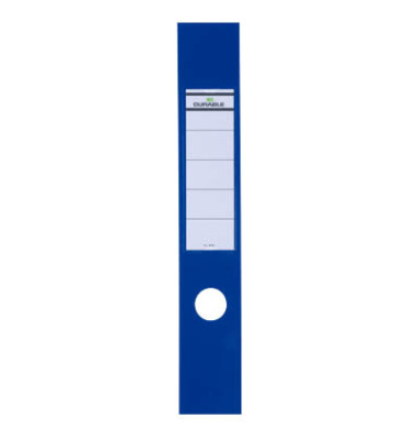 ORDOFIX 8090-06 60 x 390 mm blau Rückenschilder selbstklebend & einsteckbar 10 Stück 
