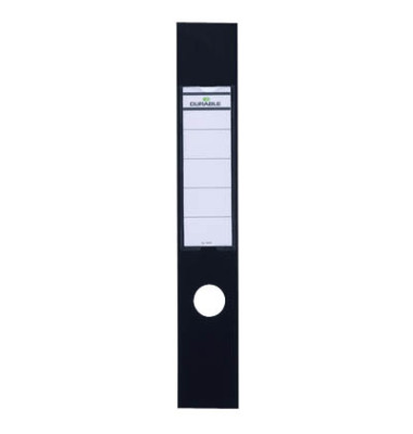 selbstklebende Rückenschilder ORDOFIX 8090 01 schwarz breit/lang 60x390mm (BxH) selbstklebend permanent 