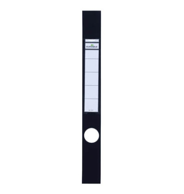 selbstklebende Rückenschilder ORDOFIX 8091 01 schwarz schmal/lang 40x390mm (BxH) selbstklebend permanent 