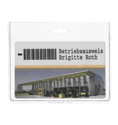 25 DURABLE Namensschilder mit Clip 9,0 x 6,0 cm