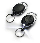 Schlüsselring Jojo Style LED schwarz m.Metallclip