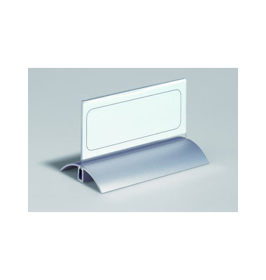 Tisch-Namensschild Acryl/Alu transparent 61 x 122 mm Tisch-Namensschild Acryl/Alu transparent 61 x 122 mm