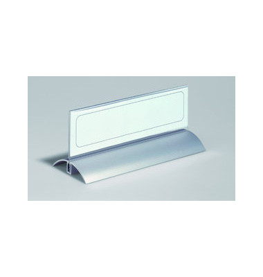 Tisch-Namensschild Acryl/Alu transp. 61x210mm Tisch-Namensschild Acryl/Alu transp. 61x210mm
