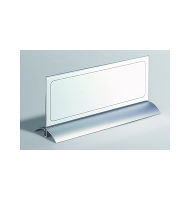 Tisch-Namensschild Acryl/Alu transp. 105 x 297mm Tisch-Namensschild Acryl/Alu transp. 105 x 297mm