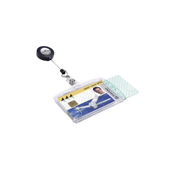 4005546802770 - DURABLE Geschlossener Ausweishalter für 2 Karten im Format 54 x 87 mm Mit Daumenstanzung und Jojo