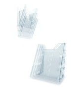 Prospektspender-Set Combiboxx L Tisch/Wand 3 F&auml;cher A4 transparent 