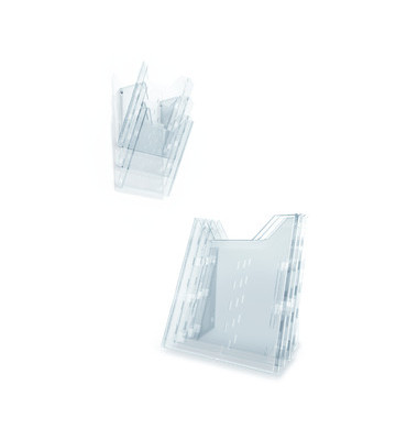 Prospektspender-Set Combiboxx L Tisch/Wand 3 Fächer A4 transparent 