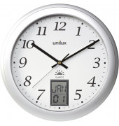  Wanduhr Instinct 100340853, grau, 30,5cm, rund, analog + digital