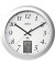  Wanduhr Instinct 100340853, grau, 30,5cm, rund, analog + digital