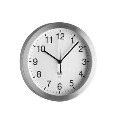  Wanduhr 98.1091 98.1091.02, silbermetallic, rund, analog