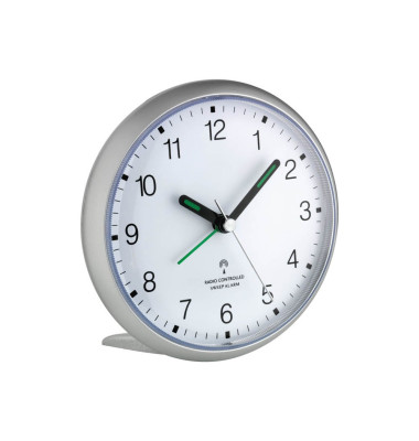  Wecker 60.1506 60.1506, silber, rund, analog