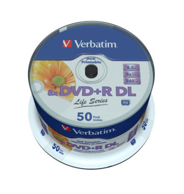 DVD-Rohlinge 97693 DVD+R, Double Layer, 8,5 GB, Spindel 
