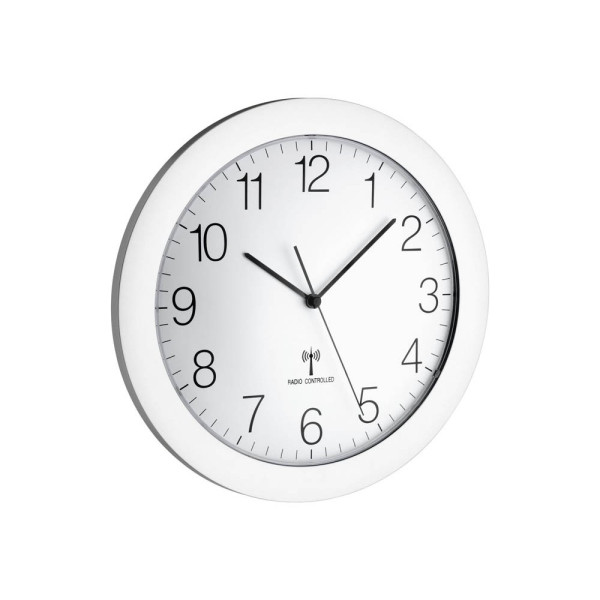 4009816024527 - Ø 30 TFA® Funkwanduhr 60351202 weiß silber Kunststoff Ø 302 cm 60351202 4009816024527