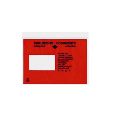 Lieferscheintaschen Tura 2051000 C5 "DOCUMENTS" selbstklebend 