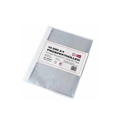 Prospekthüllen 4345300 Standard, A4 glasklar glatt, oben offen, 0,075mm