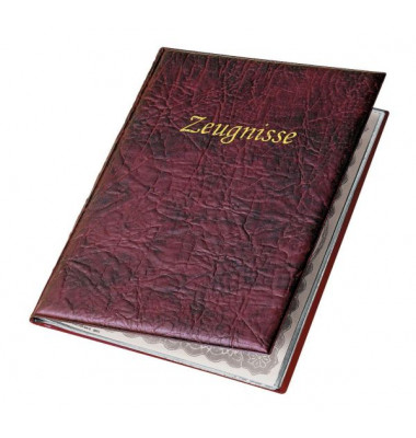 Zeugnismappe Business 4401 820, weinrot, A4, mit 10 Hüllen