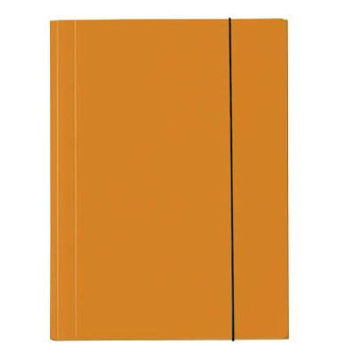 Zeichenmappe Velocolor 4432330, A3 orange, Karton 350g, 3 Einschlagklappen, 1 Gummizug (ganze Höhe)