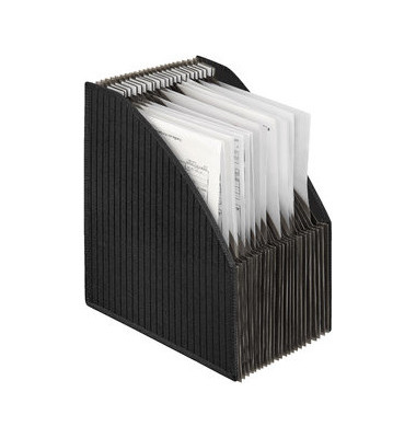 Stehsammler 4446 280 255x320mm A4 Polypropylen schwarz 23 Fächer