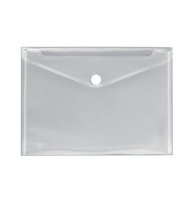 Dokumententasche Crystal 4530 100, A4 quer, transparent farblos, Polypropylen (PP), Klettverschluss