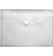 Dokumententasche Crystal 4550 100, A5 quer, transparent farblos, PP-Folie in Streifenoptik, Klettverschluss