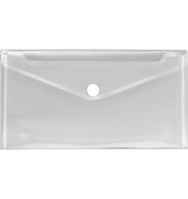 Dokumententasche Crystal 4571 000, Din Lang, transparent farblos, Polypropylen (PP), Klettverschluss