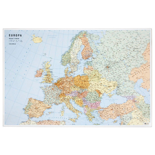 4000225047596 - VELOFLEX Schreibtischunterlage Schreibunt40x60cm Europakarte Kunststoff Europakarte